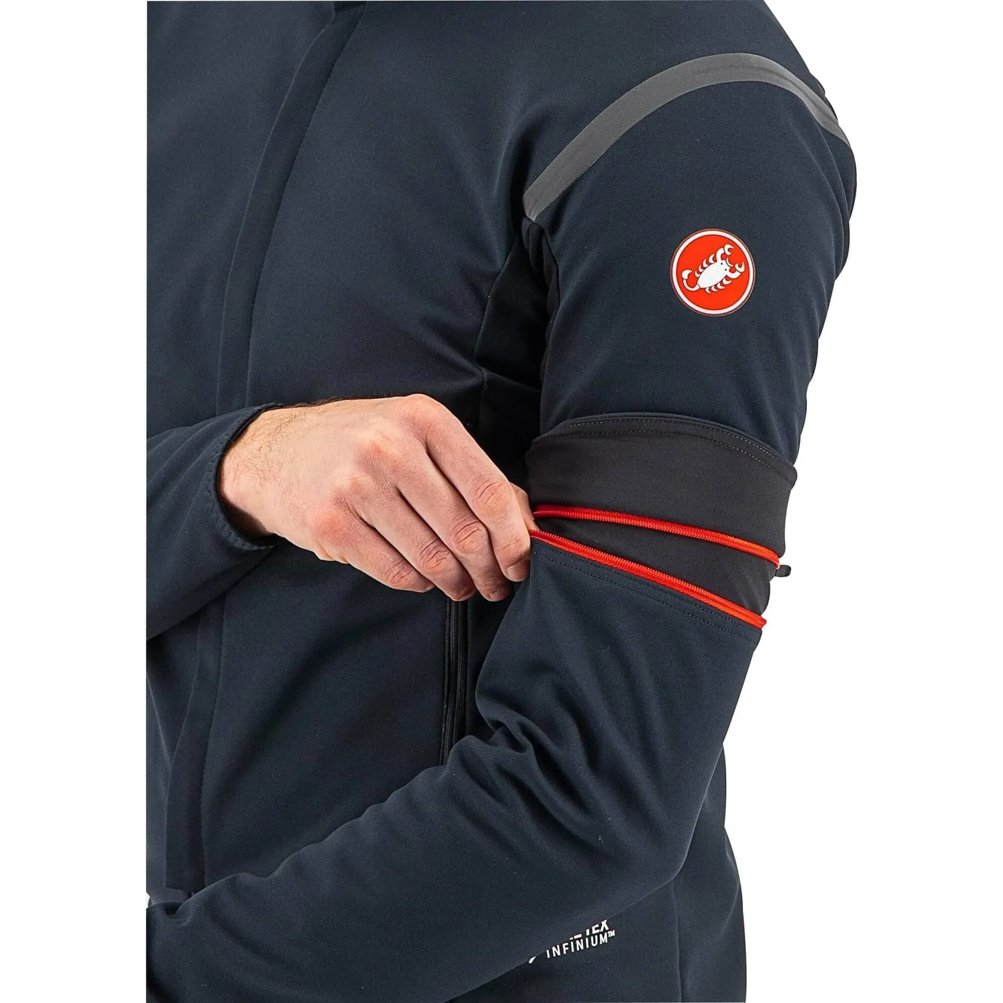 Castelli Perfetto RoS 2 Convertible Mens Cycling Jacket - Black Odor Resistant Treatment