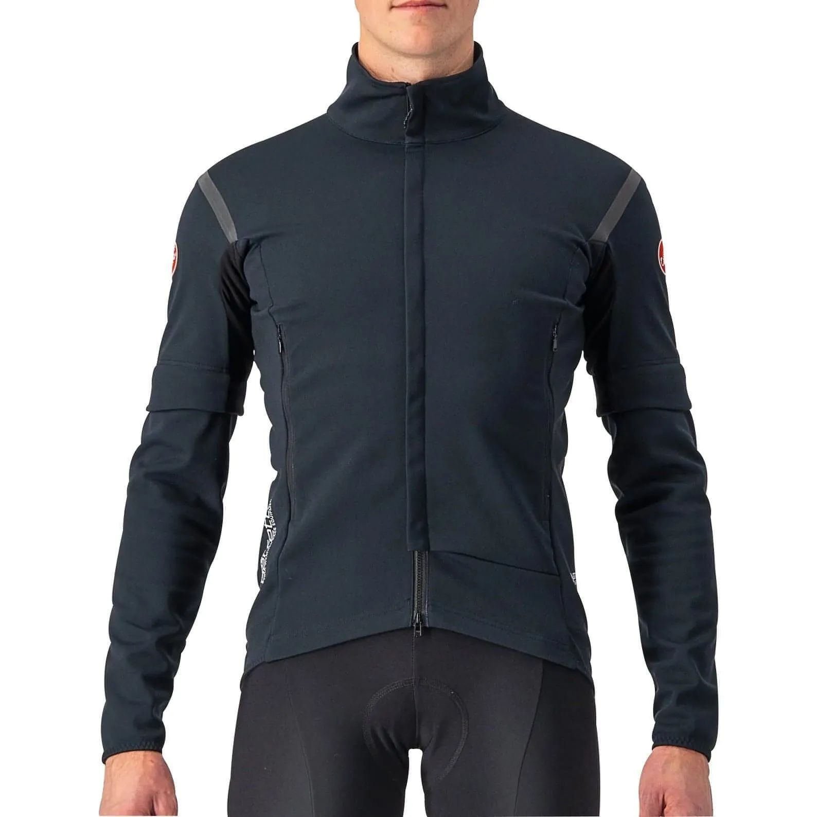 Castelli Perfetto RoS 2 Convertible Mens Cycling Jacket - Black Aftershave QuickAccessPockets