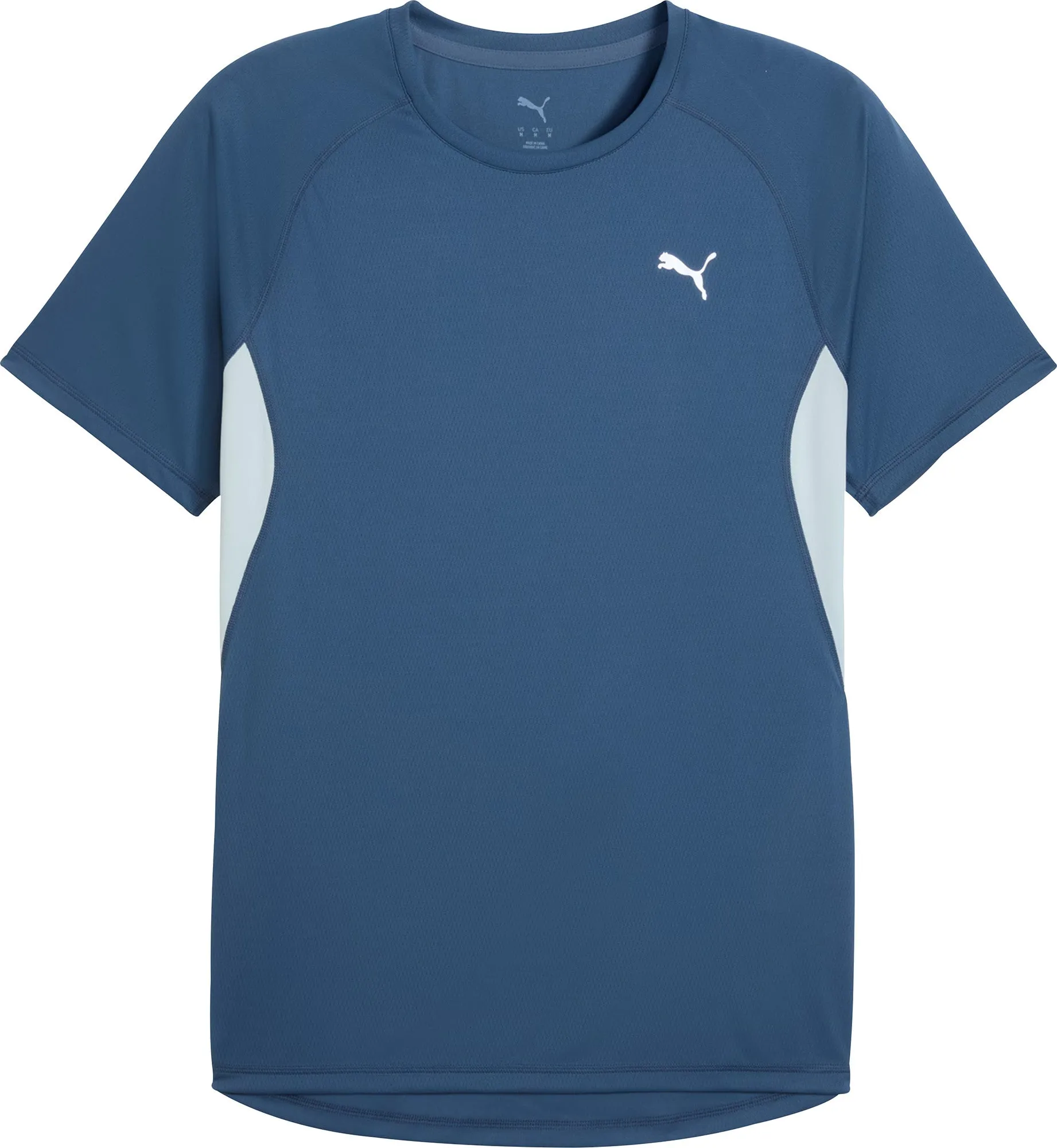 Eco Friendly Dyes Puma Velocity Short Sleeve Mens Running Top - Blue