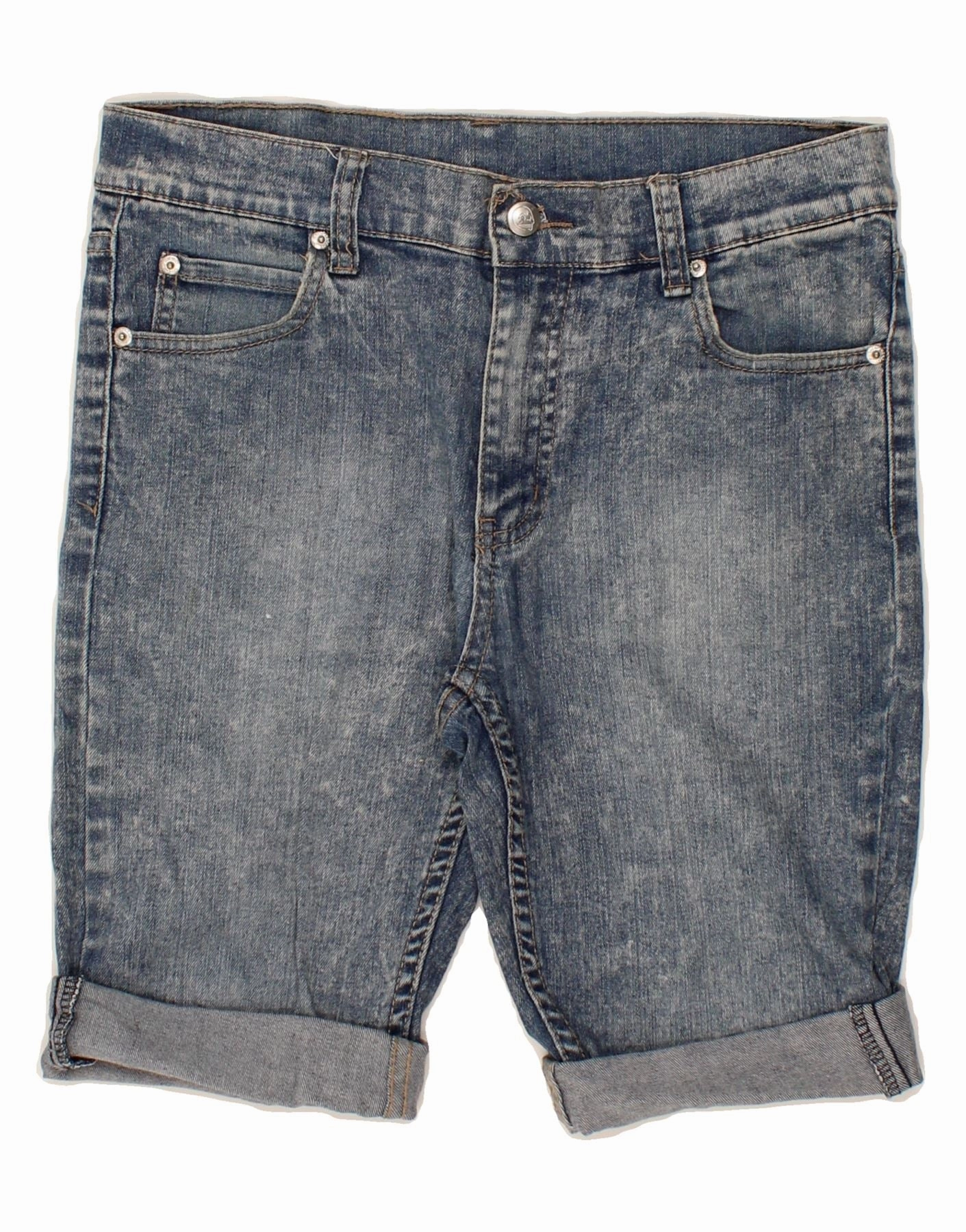 CHEAP MONDAY Mens Denim Shorts W30 Medium  Blue Cotton Lightweight Fabric Sun Ready