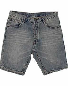 Outdoor Apparel CHEAP MONDAY Mens Denim Shorts W32 Medium Blue Cotton