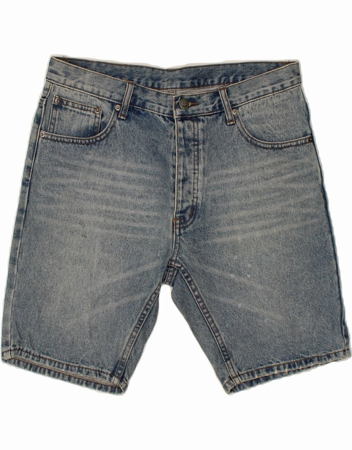 Outdoor Apparel CHEAP MONDAY Mens Denim Shorts W32 Medium Blue Cotton