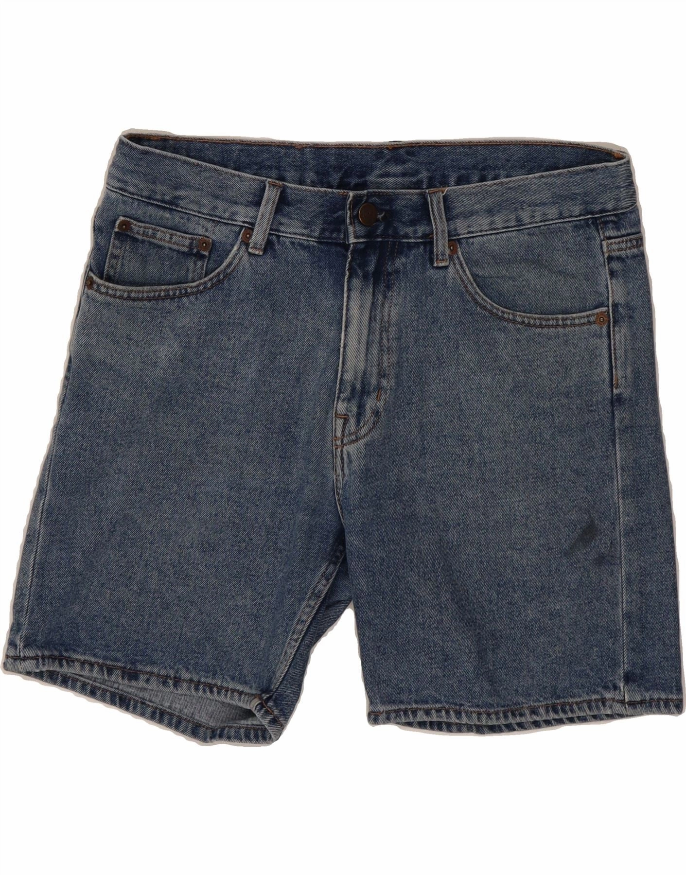 CHEAP MONDAY Mens Denim Shorts W32 Medium  Blue Silicone Gripper Strips sweater