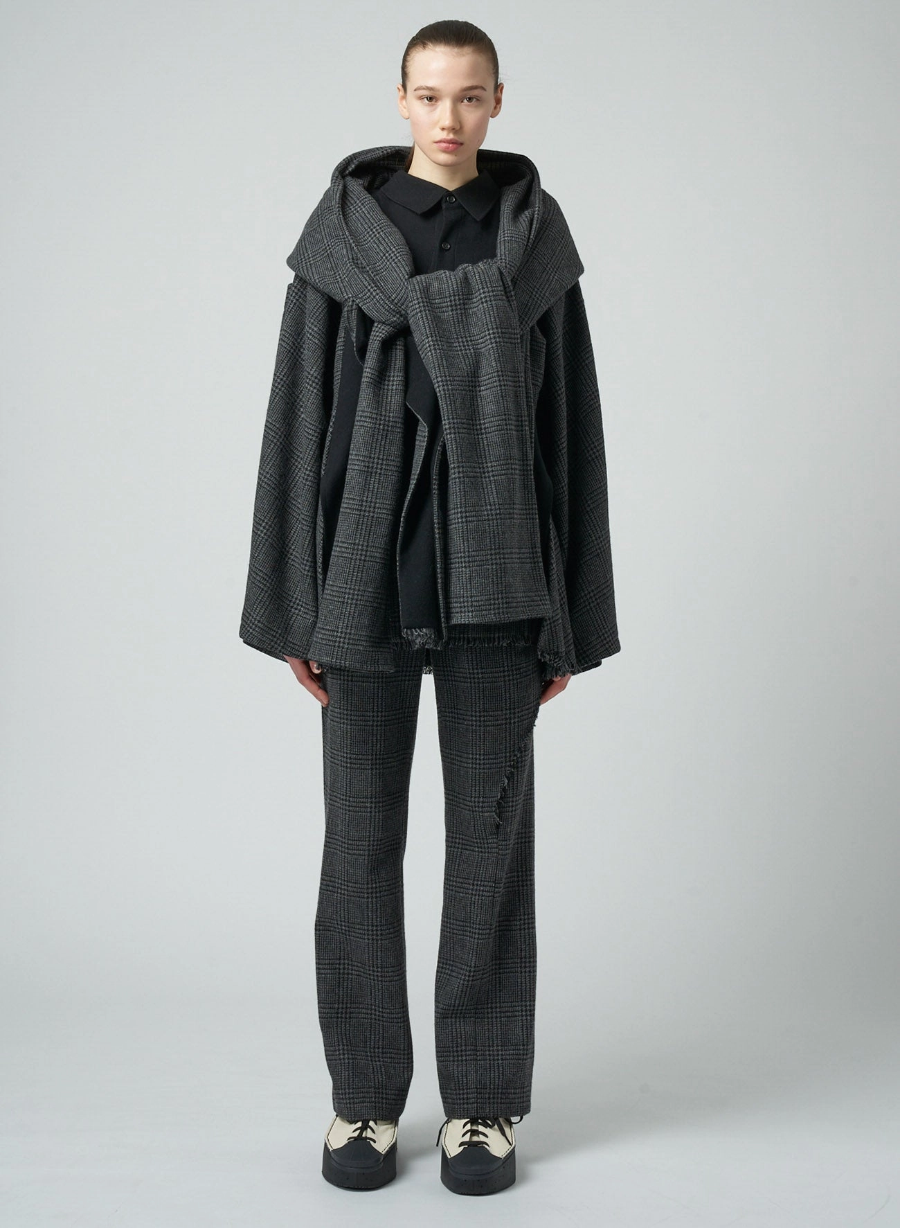 FrictionResistantEdging work mode CHECK LEFT-FRONT TUCKED PANTS