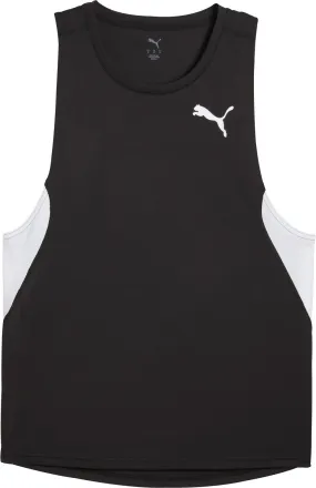 Puma Cross The Line 3 Mens Running Vest - Black Micro Perforation