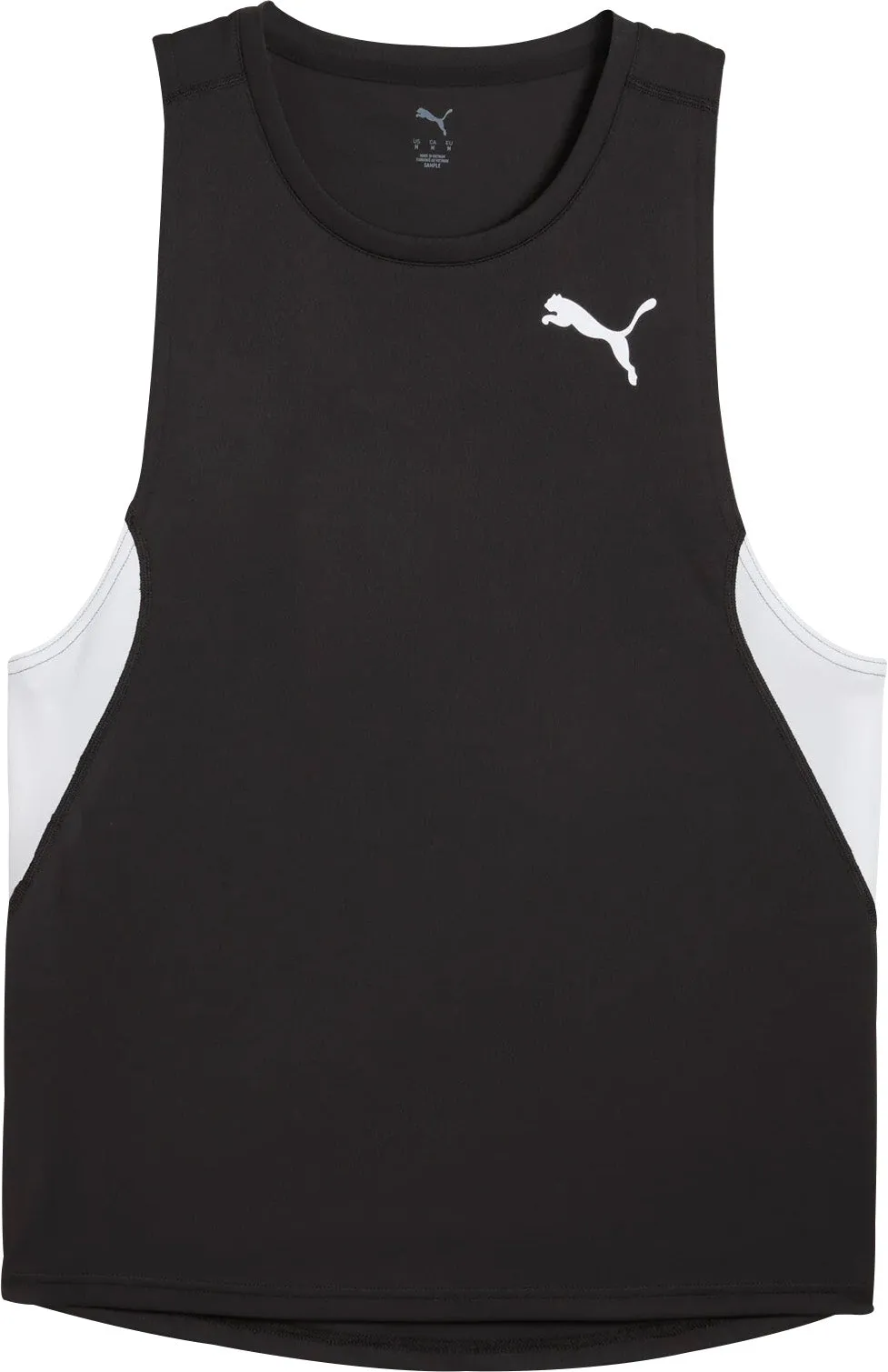 Layered Neckline Prom Puma Cross The Line 3 Mens Running Vest - Black