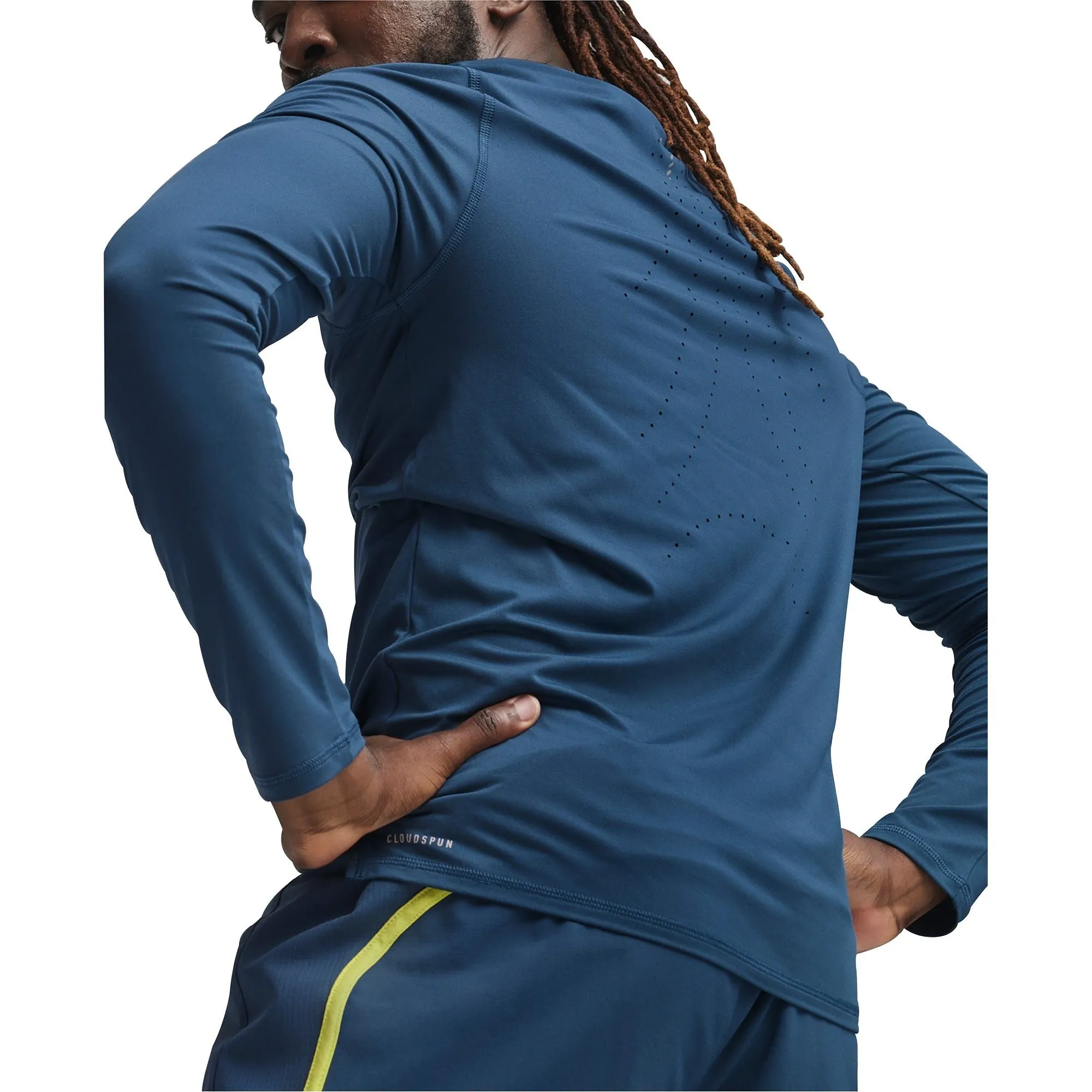 Puma Run Cloudspun Long Sleeve Mens Running Top - Blue Chill Design