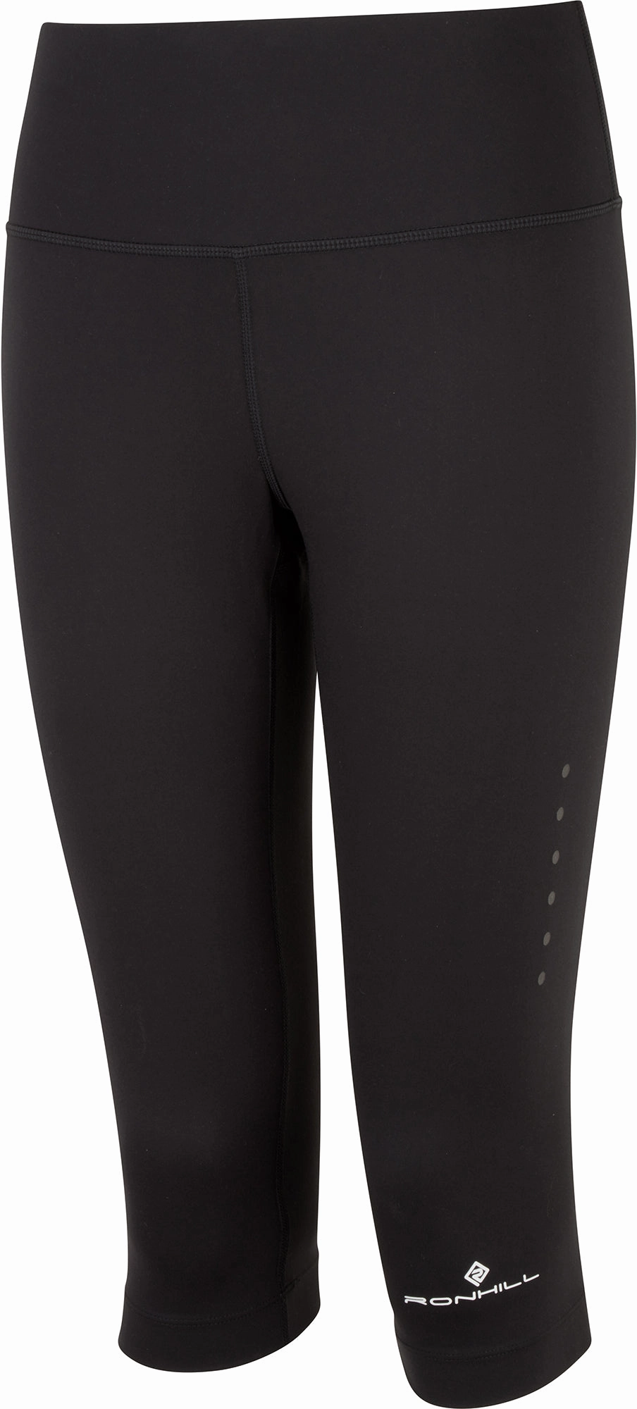 Classic Comfort Sleek Fit Design Ronhill Core Womens 3/4 Capri Running Tights - Black
