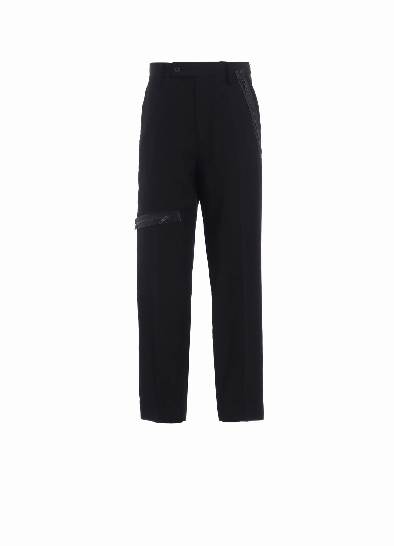 PE/GABARDINE ZIPPER-TAPED SLIM PANTS Easy Comfort