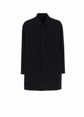 WOOL GABARDINE FACE AND BACK POCKET BLOUSE NonIrritatingSeams