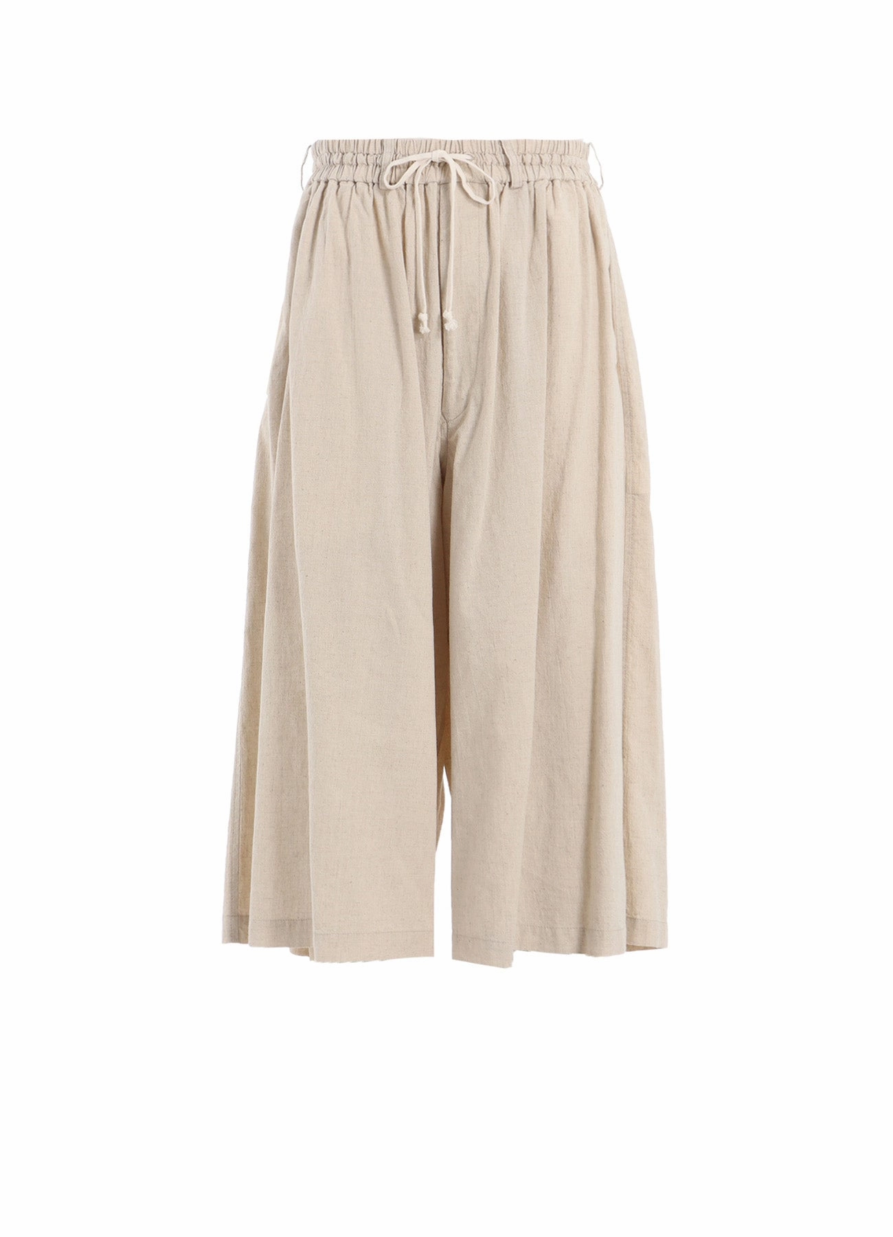 COTTON/LINEN POPLIN CULOTTE PANTS Flexible Look Smooth Texture