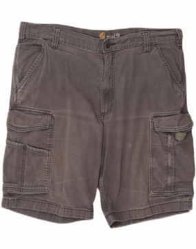 Christmas gift Four Way Stretch Fabric CARHARTT Mens Relaxed Fit Cargo Shorts W40 XL Grey Cotton