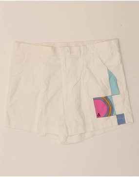 Breathable mesh Fun Patterns ACTIVE Mens Casual Shorts 2XL  White Colourblock Cotton