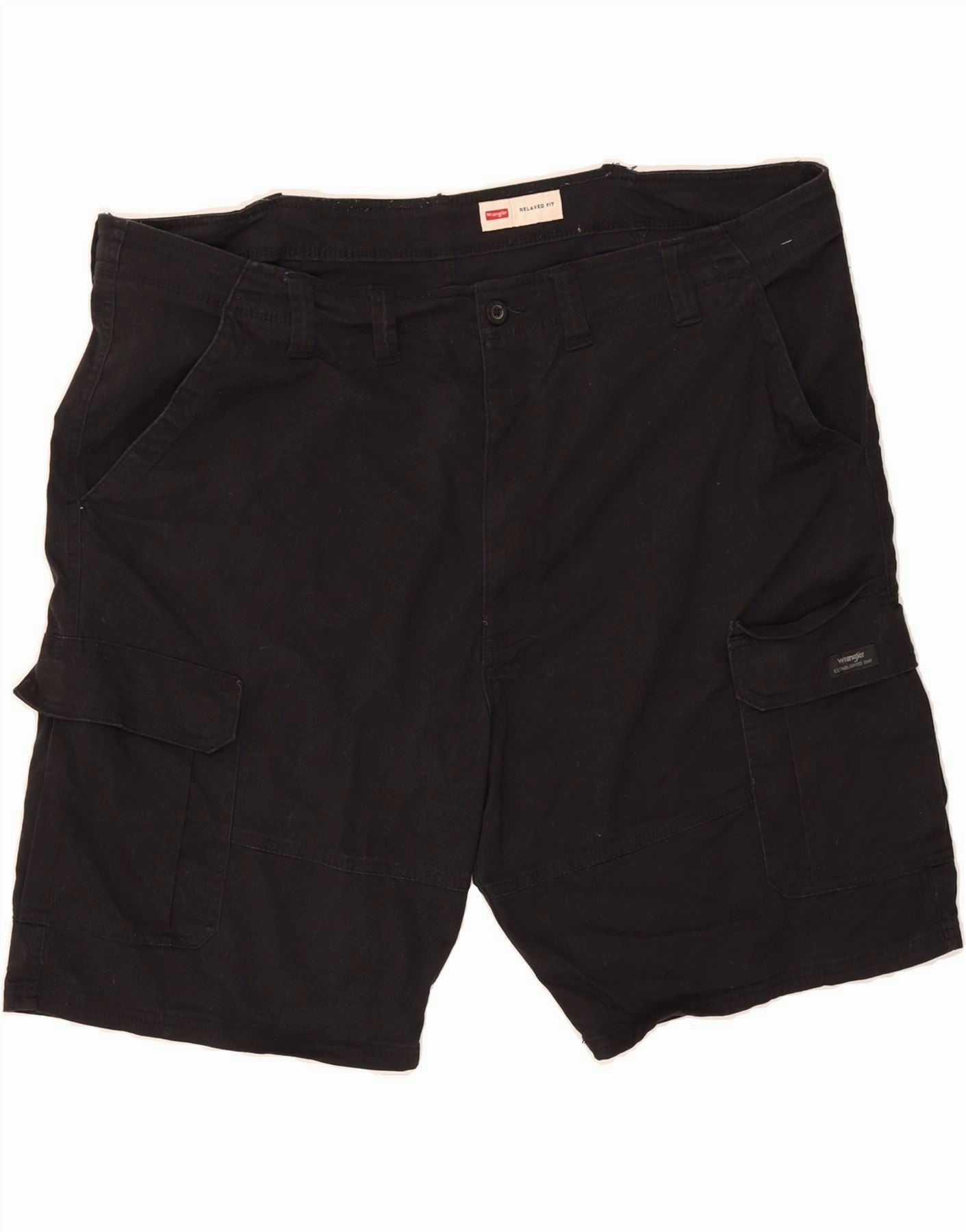 WRANGLER Mens Relaxed Fit Cargo Shorts W44 2XL Black Cotton finance industry