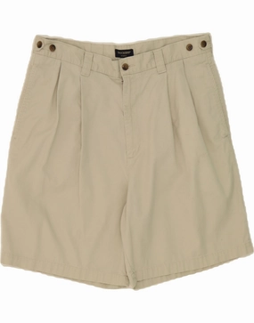 DOCKERS Mens Chino Shorts W36 Large Beige Cotton Casual Days Flexible Hemline