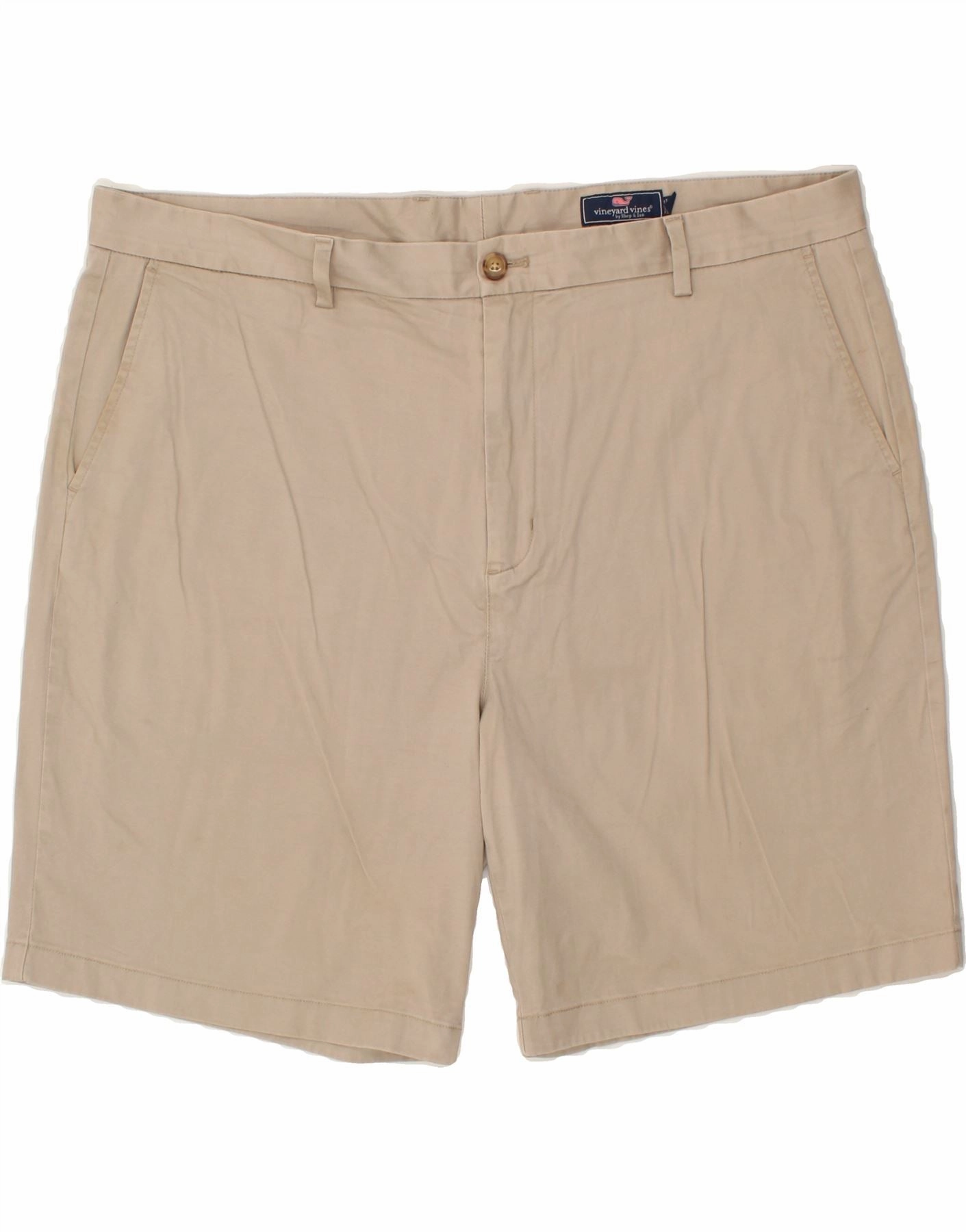Hot Day nylon blend VINEYARD VINES Mens Chino Shorts W42 2XL Beige Cotton