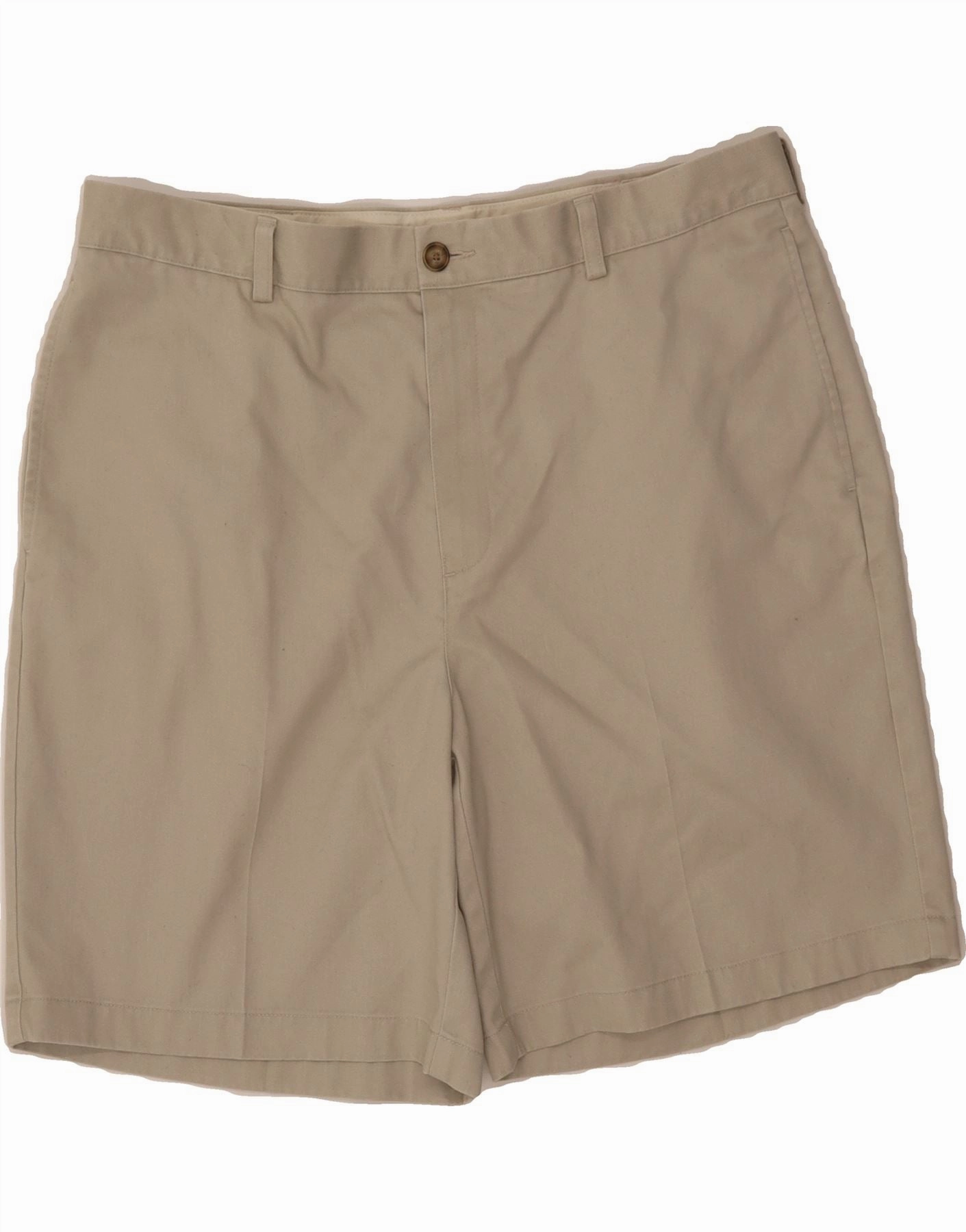 L.L.BEAN Mens Natural Fit Chino Shorts W37 Large  Beige Cotton Relaxed Flex Versatile Style
