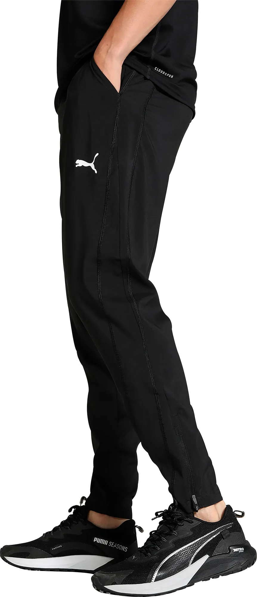 Puma Fit Woven Tapered Mens Training Pants - Black Flowy legs