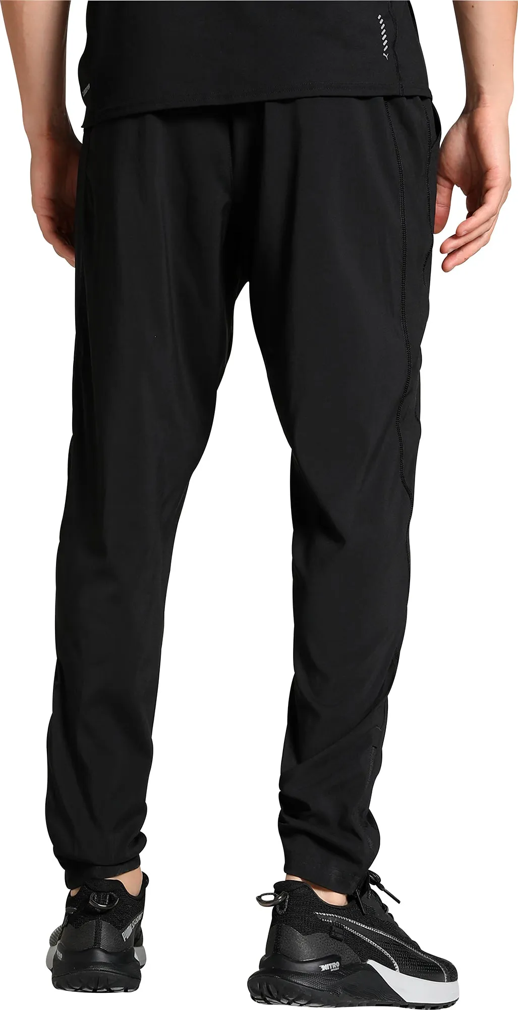 Low Maintenance Puma Fit Woven Tapered Mens Training Pants - Black
