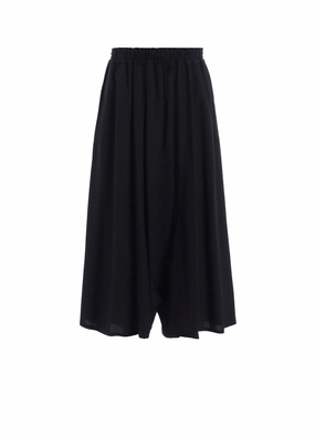 WOOL SERGE GATHER PANTS Breathable Style