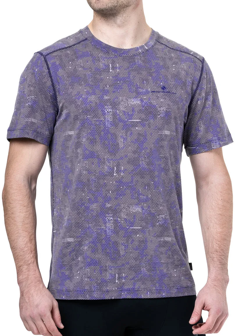 Seasonal Comfort Style Ronhill Tech Golden Hour Short Sleeve Mens Running Top - Blue