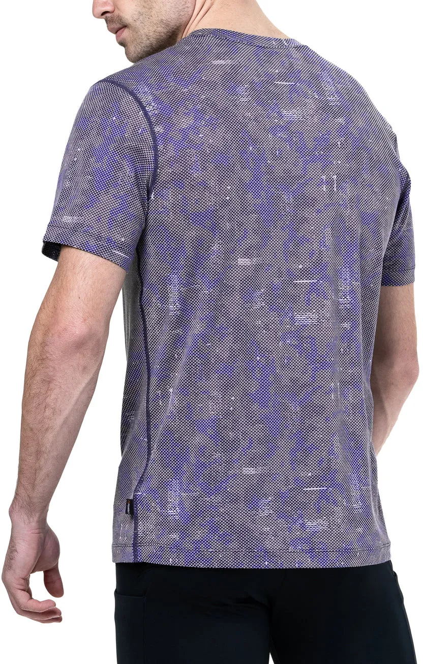 Winter Layer Ronhill Tech Golden Hour Short Sleeve Mens Running Top - Blue