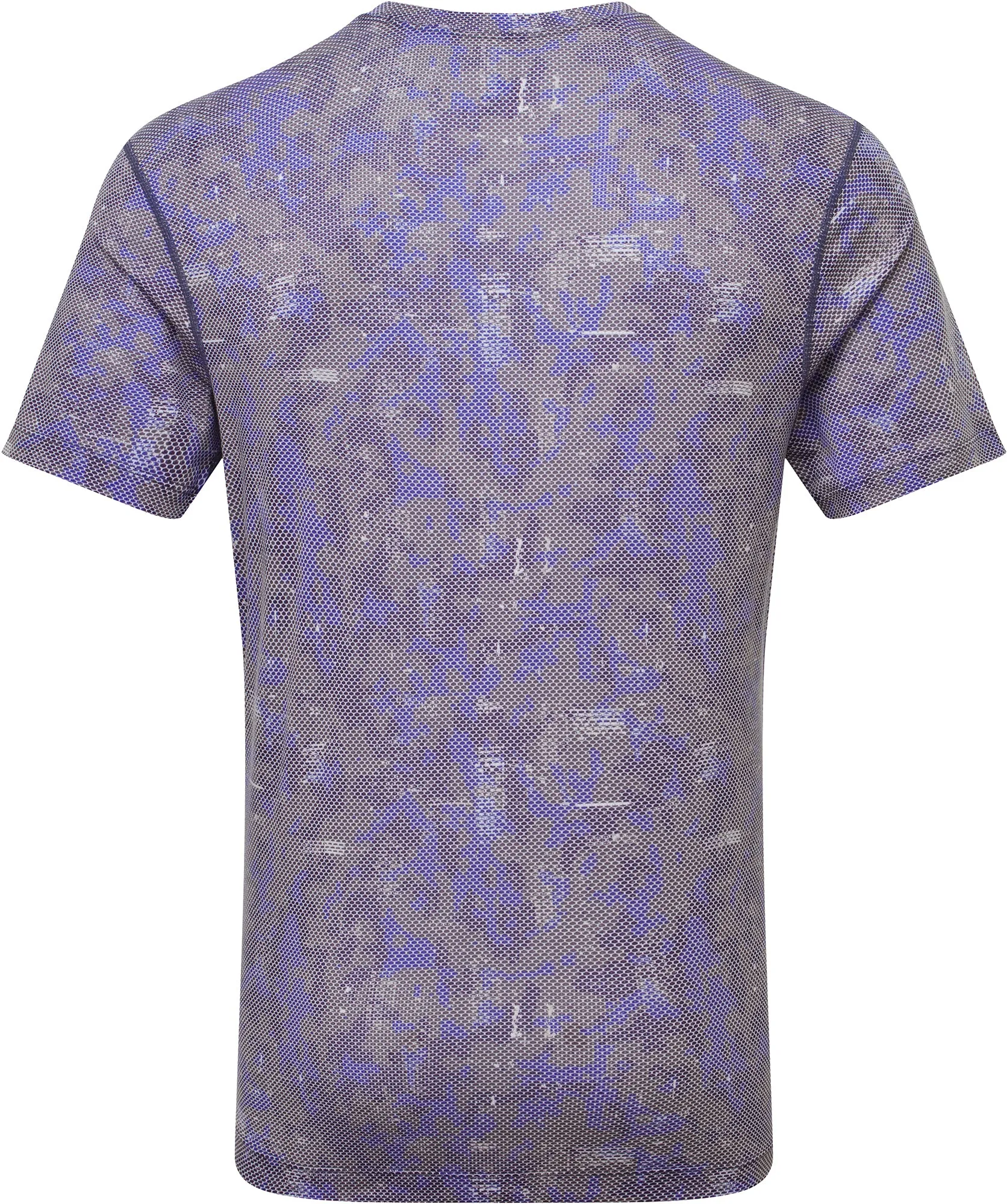 Ronhill Tech Golden Hour Short Sleeve Mens Running Top - Blue Floral Pattern Fresh Style Trend