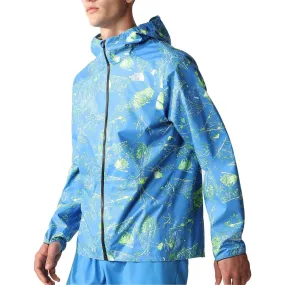 The North Face Higher Mens Running Jacket - Blue Ventilation Panels Laser Cut Perforations