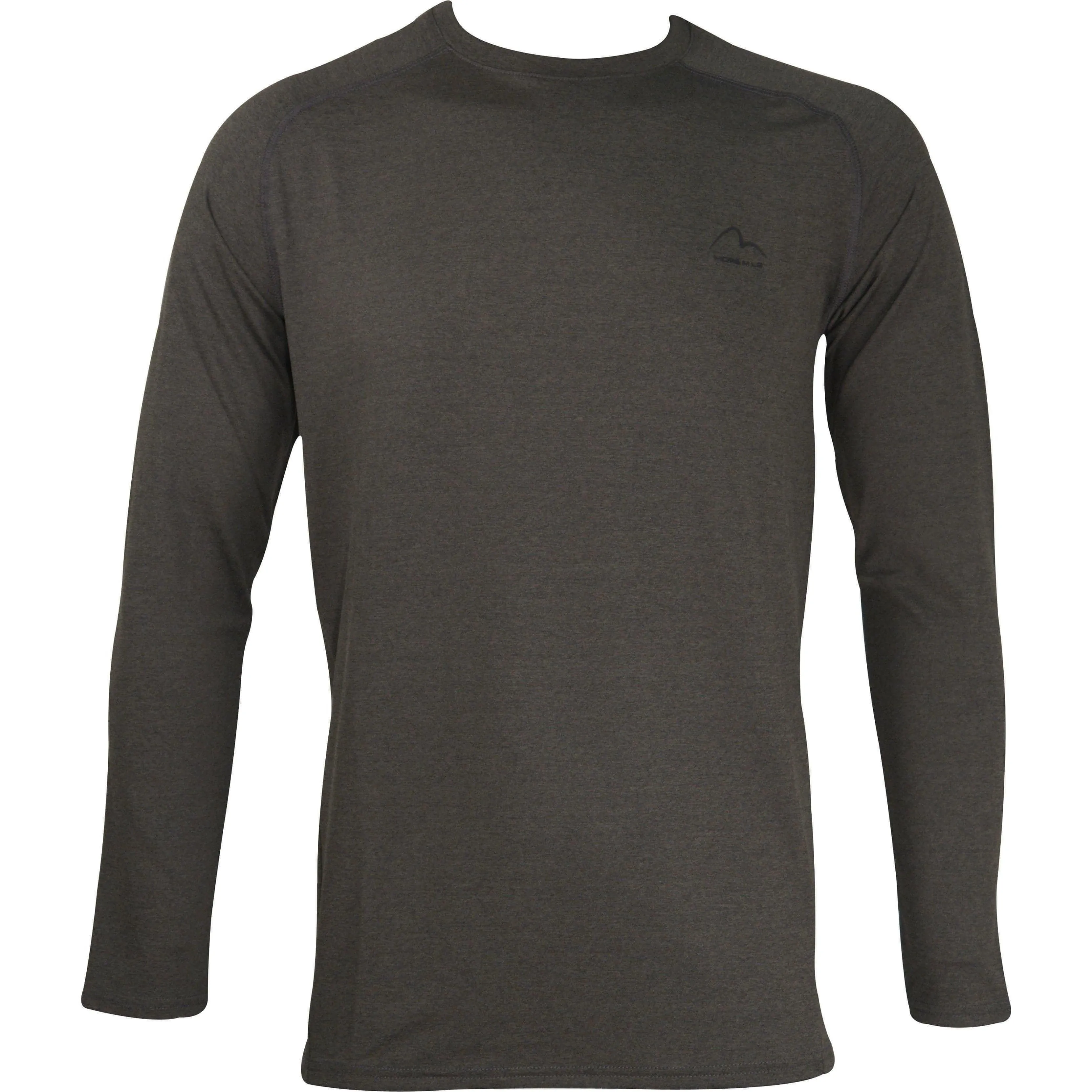 HighVisibility Trim More Mile Train To Run Mens Long Sleeve Running Top - Grey
