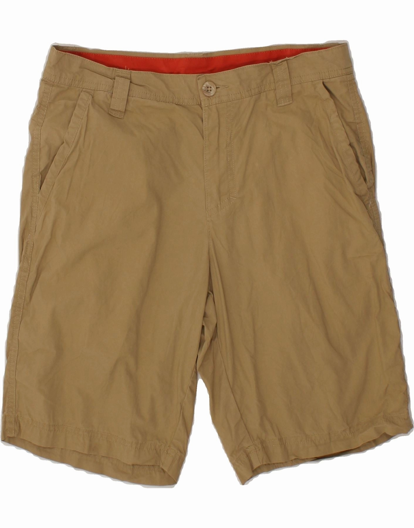 Stay Cool Wear Ergonomic Pattern Cutting COLUMBIA Mens Chino Shorts W30 Medium Beige Cotton