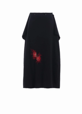 CLASSIC JERSEY TYROLEAN EMBROIDERY WRAP SKIRT Layered Wear Athletic Flex Wear