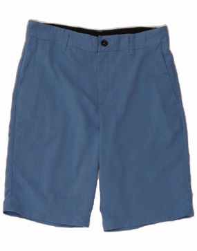 FADED GLORY Mens Chino Shorts W30 Medium Blue Polyester maternity option Flex Motion