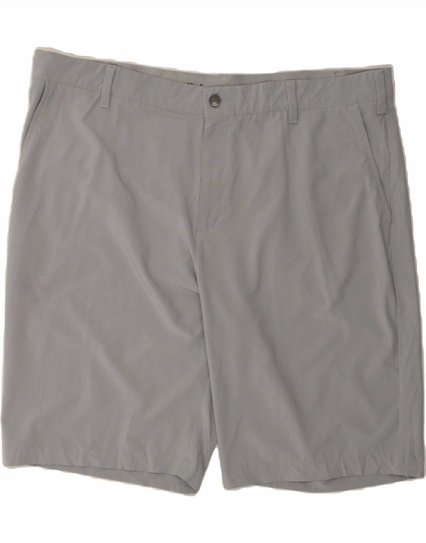 ADIDAS Mens Chino Shorts W42 2XL Grey Polyester Modern Cut
