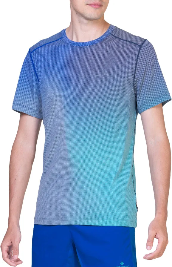 Top Rated Ronhill Tech Golden Hour Short Sleeve Mens Running Top - Blue