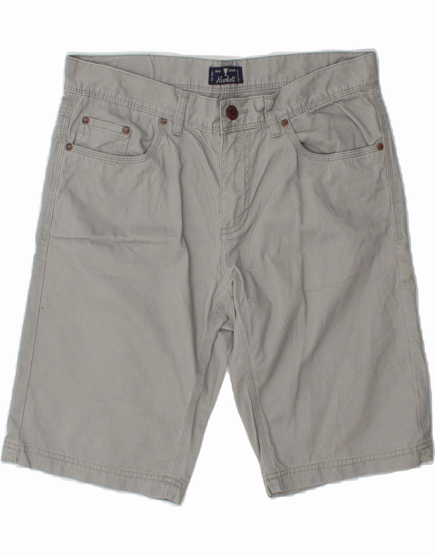 VINTAGE Mens Casual Shorts W34 Large  Grey Cotton Quick Move