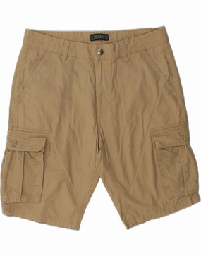 CLOCK HOUSE Mens Cargo Shorts W34 Large Beige Cotton Quick Drying Fabric Elastic Band