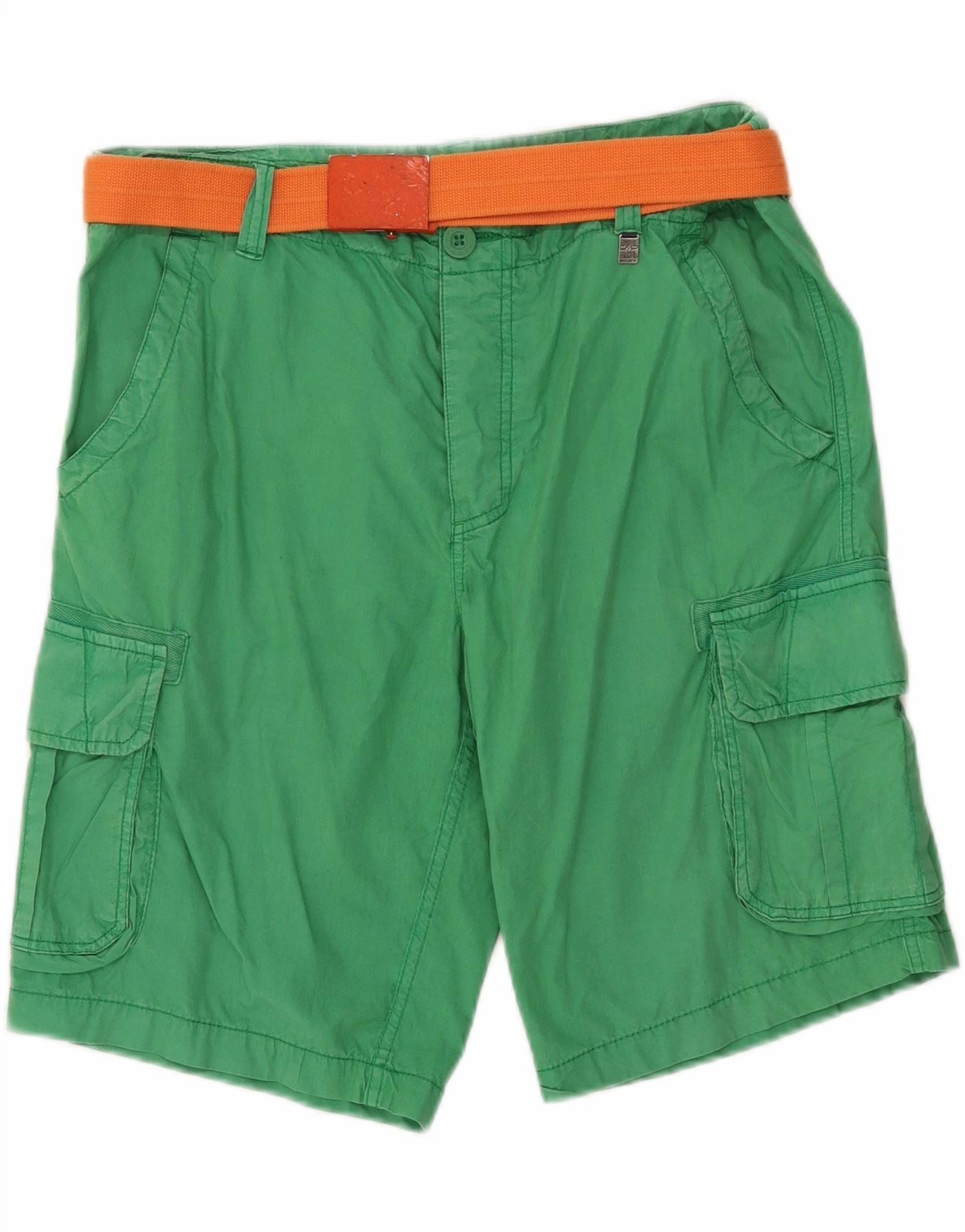 CMP Mens Cargo Shorts IT 52 XL W36 Green Cotton Crisp Look Flexible Waist