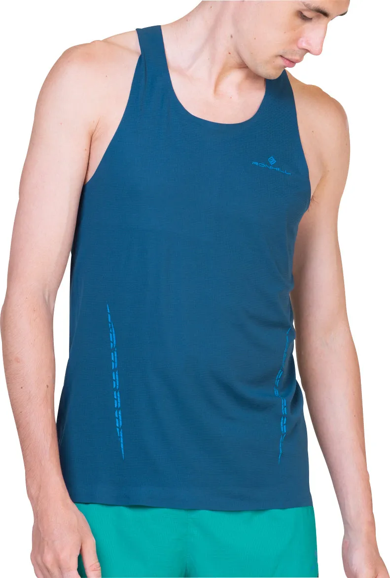 Air Force Long - term - usable Ronhill Tech Race Mens Running Vest - Blue