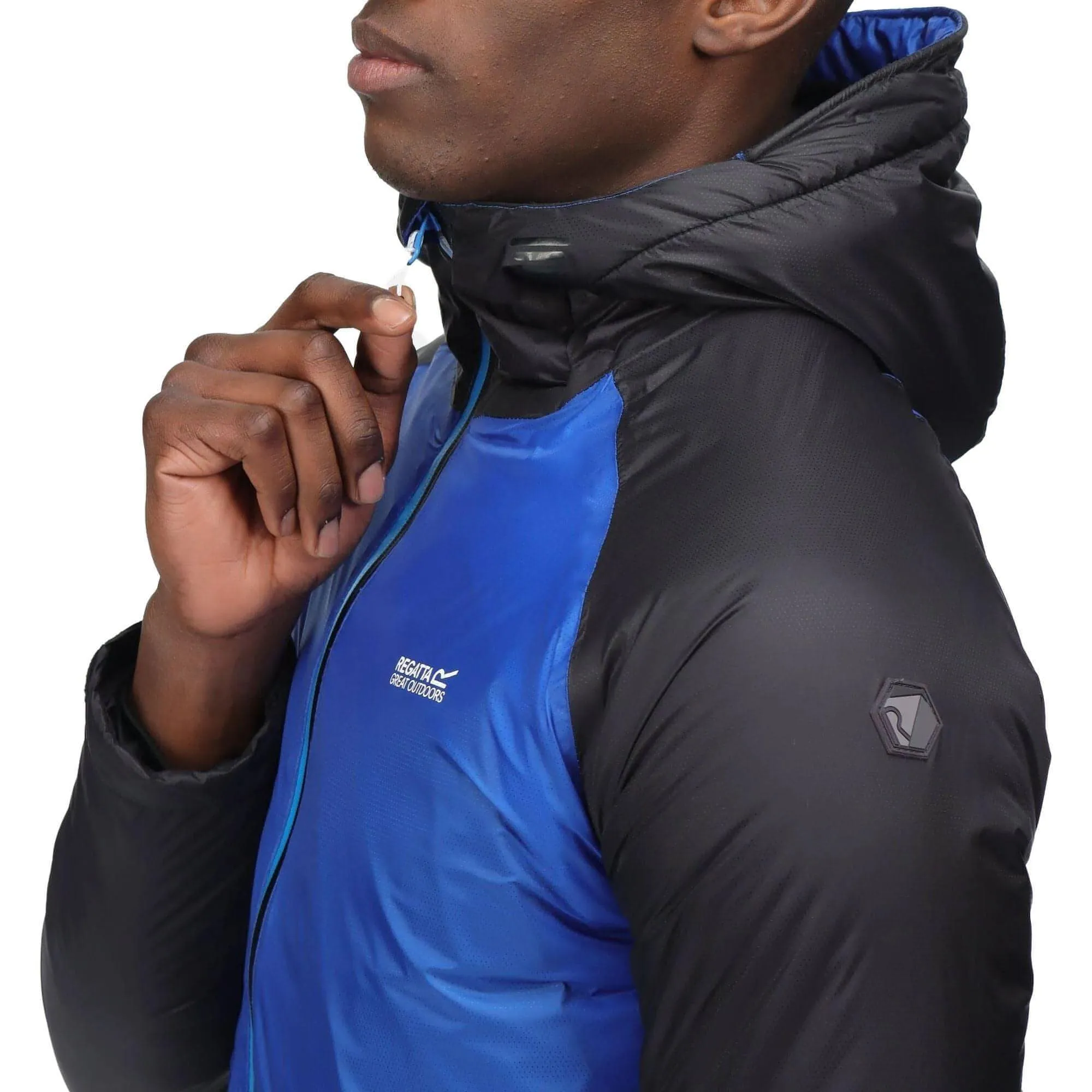 High Collar Support Regatta Radnor Insulated Mens Waterproof Jacket - Blue