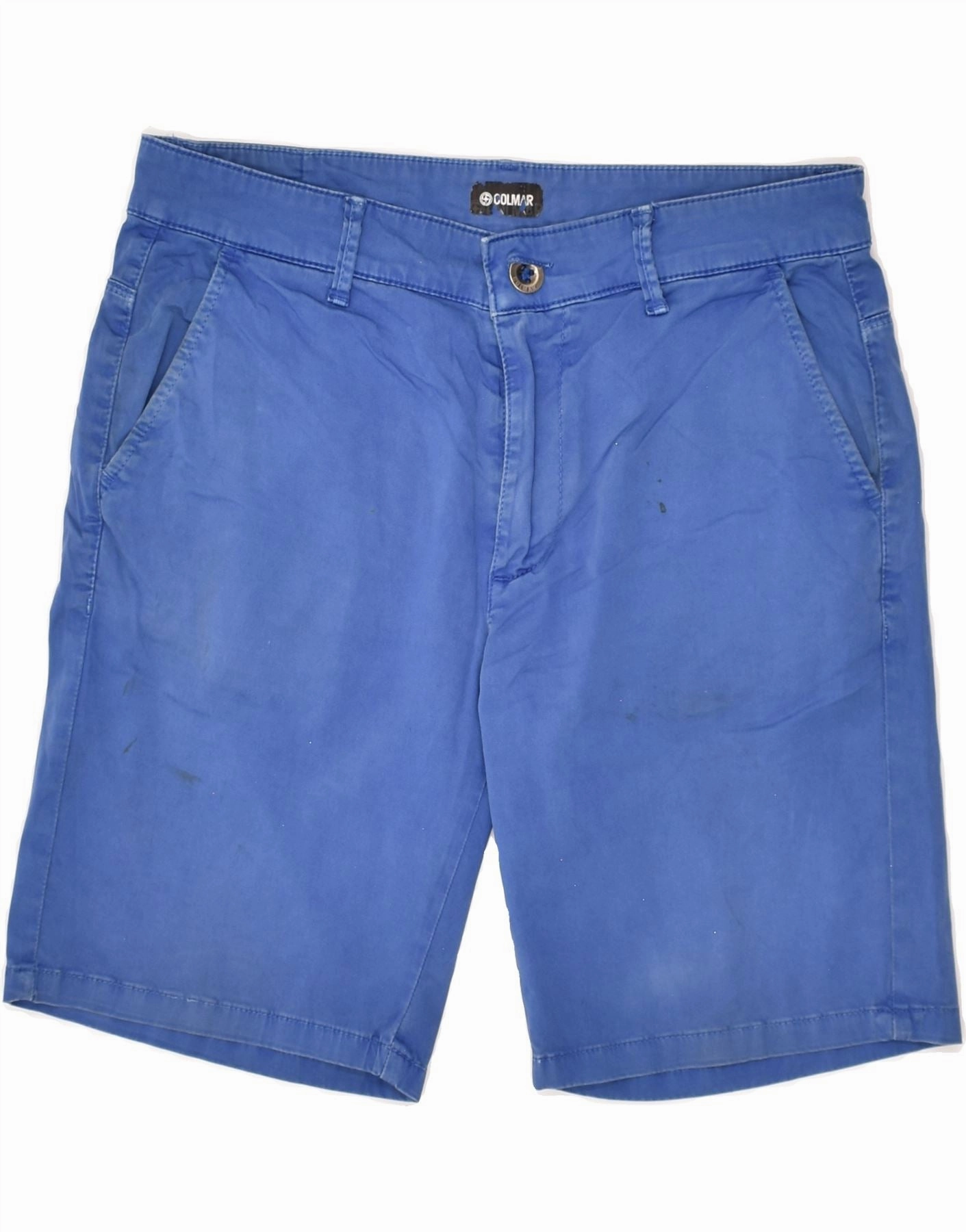 COLMAR Mens Chino Shorts IT 46 Small W32  Blue Cotton rooftop party look