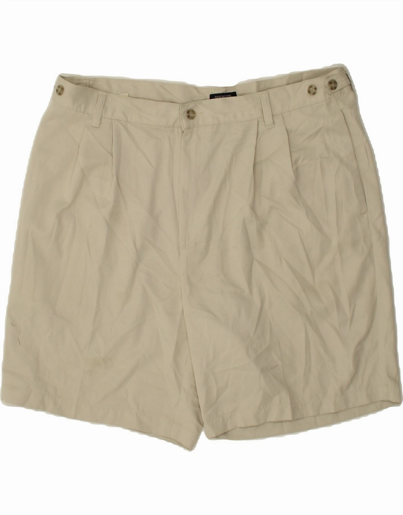 DOCKERS Mens Chino Shorts  W40 XL Beige Polyester Breezy Feel Light Motion
