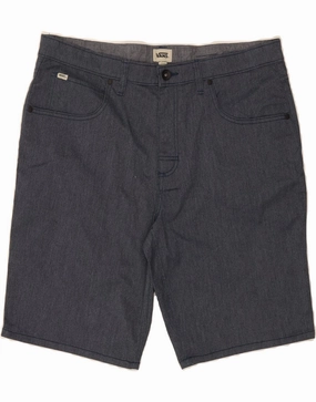 VANS Mens Casual Shorts W36 Large Navy Blue Cotton Body Motion