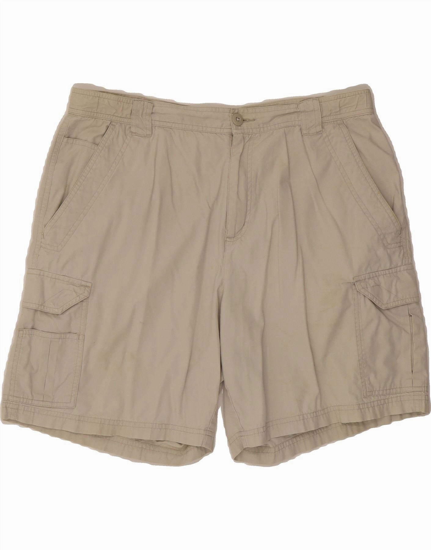 COLUMBIA Mens Cargo Shorts Large W36  Beige Cotton No Ride Up Silicone Grip watch
