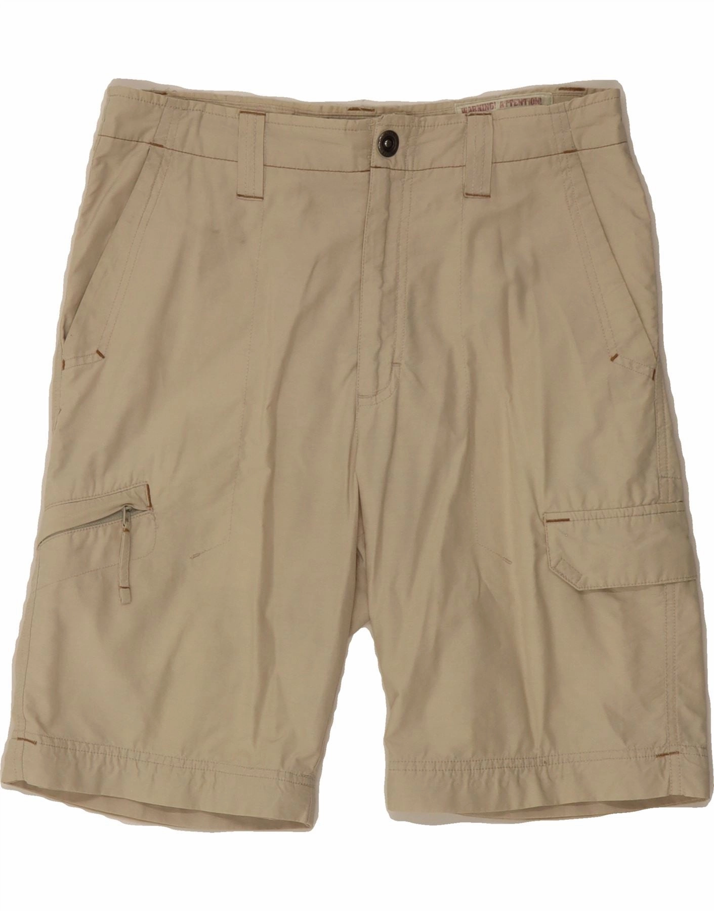 No Ride Up COLUMBIA Mens Cargo Shorts W32 Medium Beige Cotton