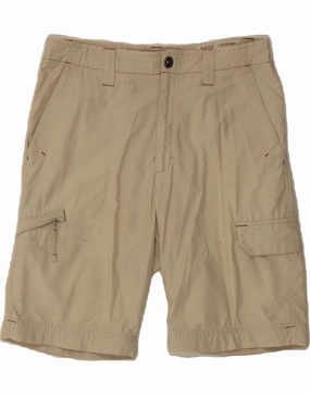 No Ride Up COLUMBIA Mens Cargo Shorts W32 Medium Beige Cotton