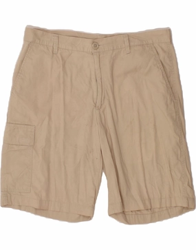 handmade touch COLUMBIA Mens Cargo Shorts W36 Large Beige Cotton
