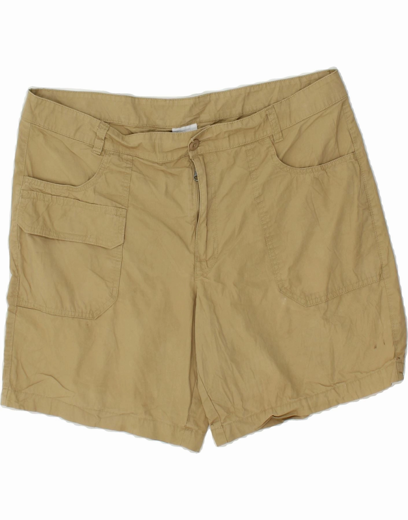 COLUMBIA Mens Cargo Shorts W38 XL Beige Cotton Cross Ventilation Channels Soft Texture