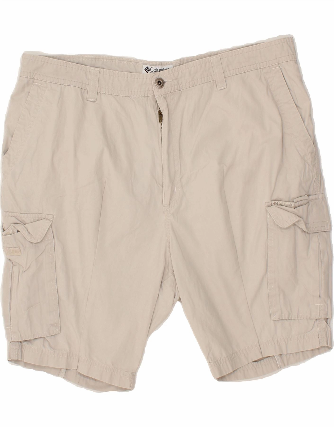 Simple Flex COLUMBIA Mens Cargo Shorts W38 XL Grey Cotton