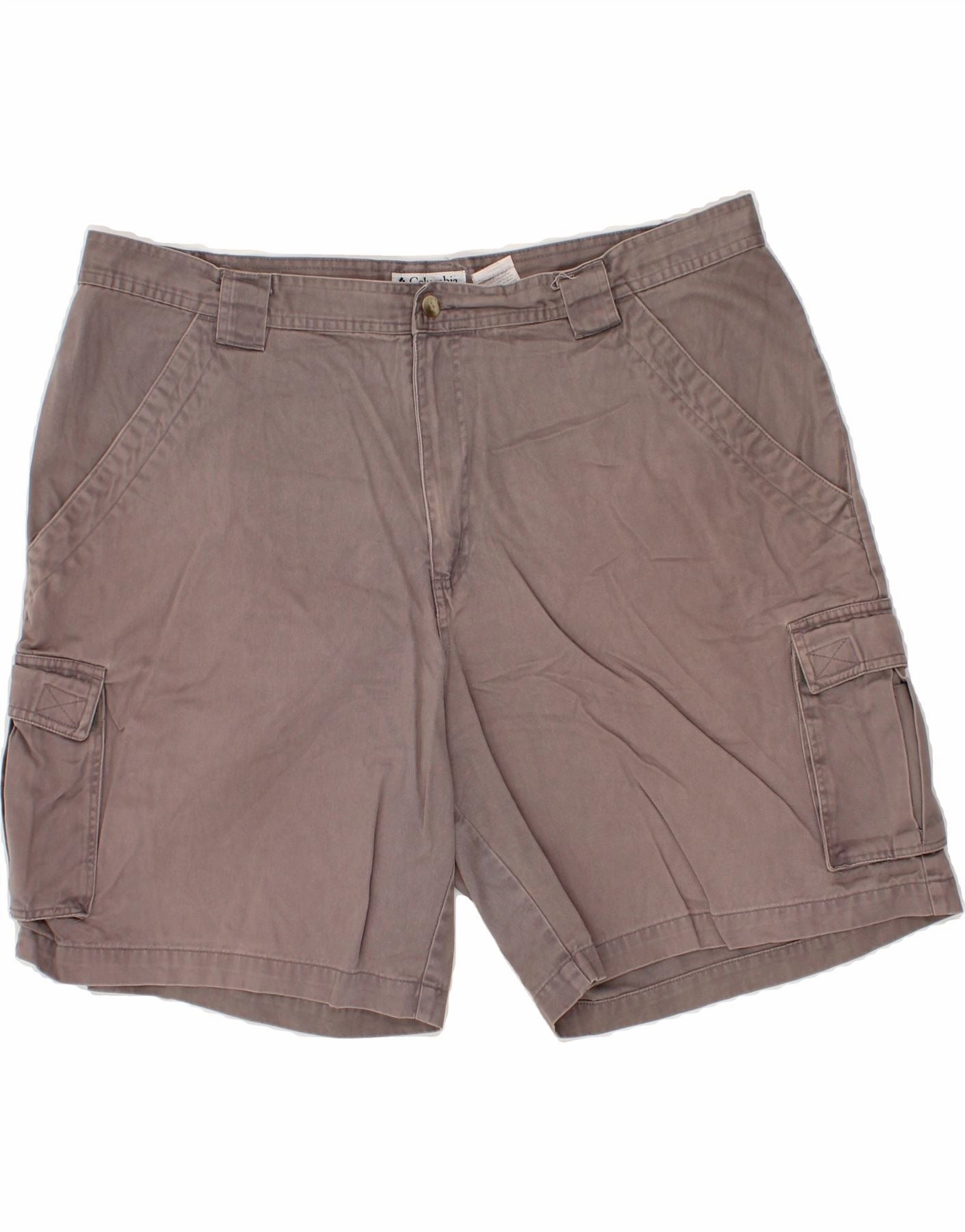 ZipperedSecurity COLUMBIA Mens Cargo Shorts W42 2XL Grey Cotton