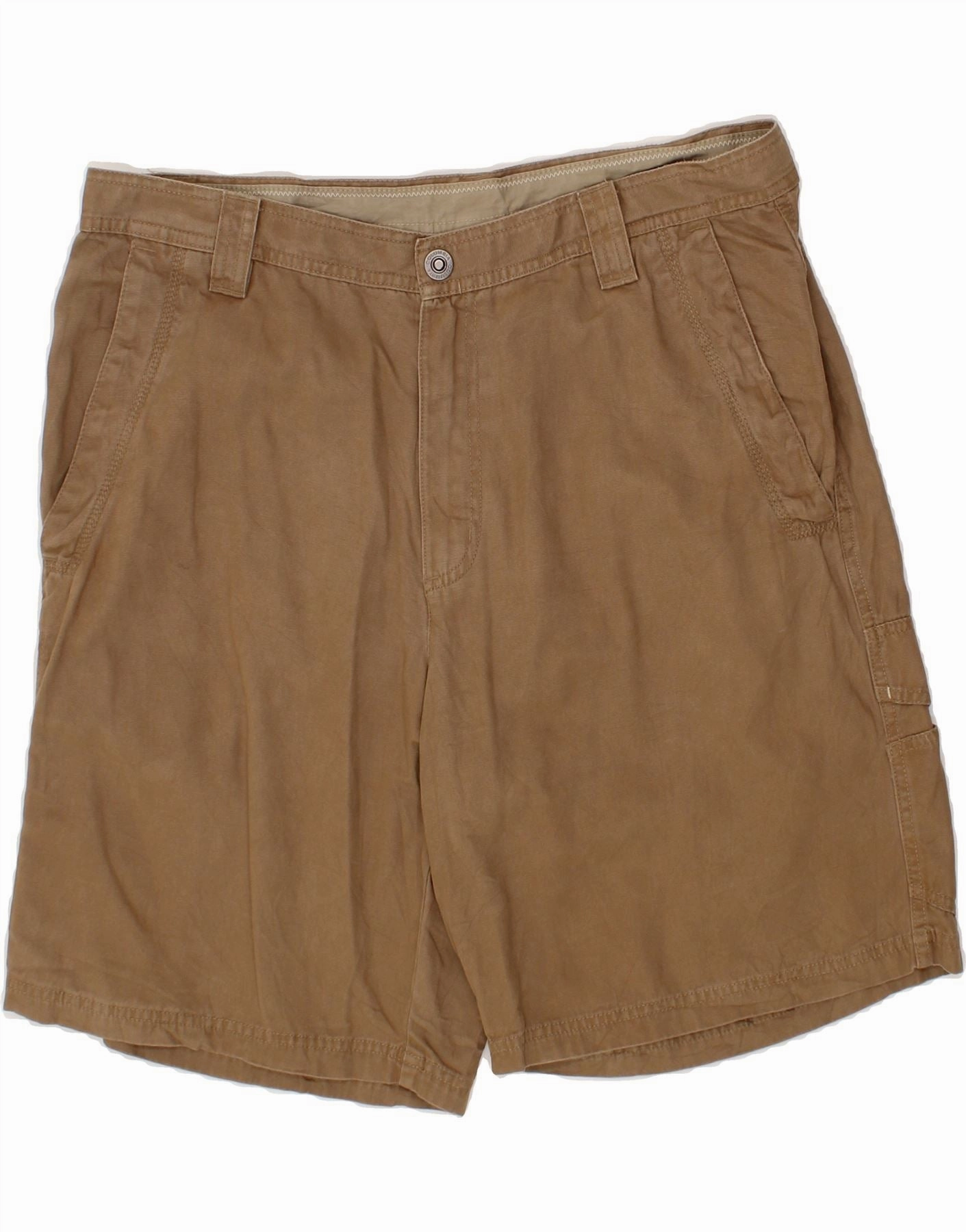 Bold Statement COLUMBIA Mens Chino Shorts W36 Large Brown Cotton